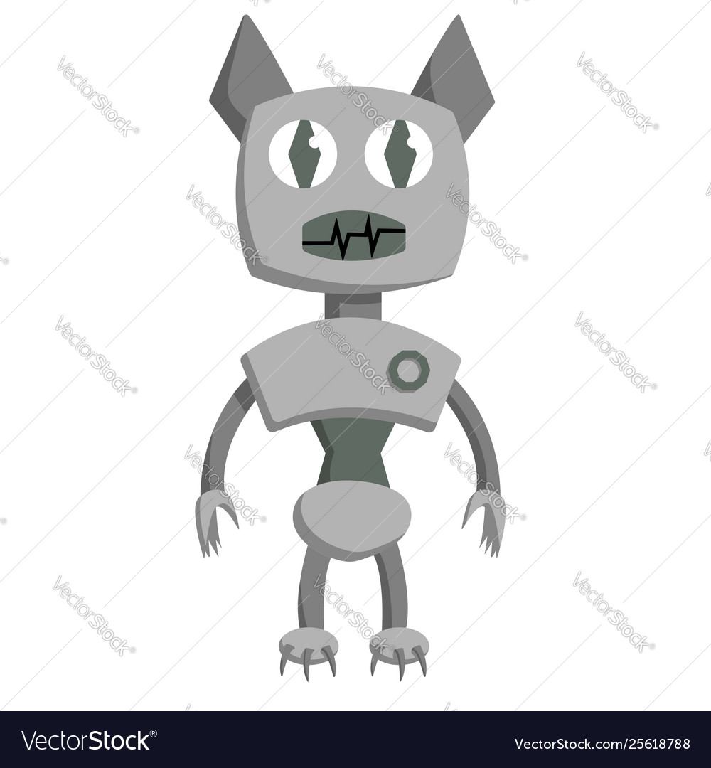 Bat shape robot isolated flat vector image Bat shape robot isolated flat