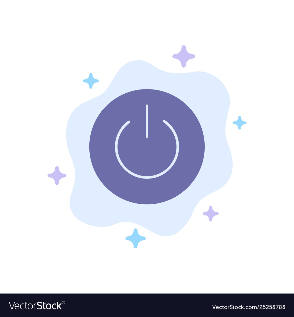 Interface on power ui user blue icon abstract vector image Interface on power ui user blue icon abstract