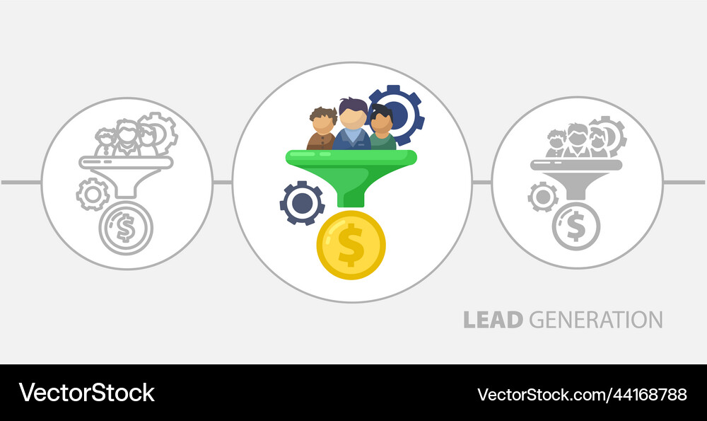 Lead generation isolated flat generation Vector Image