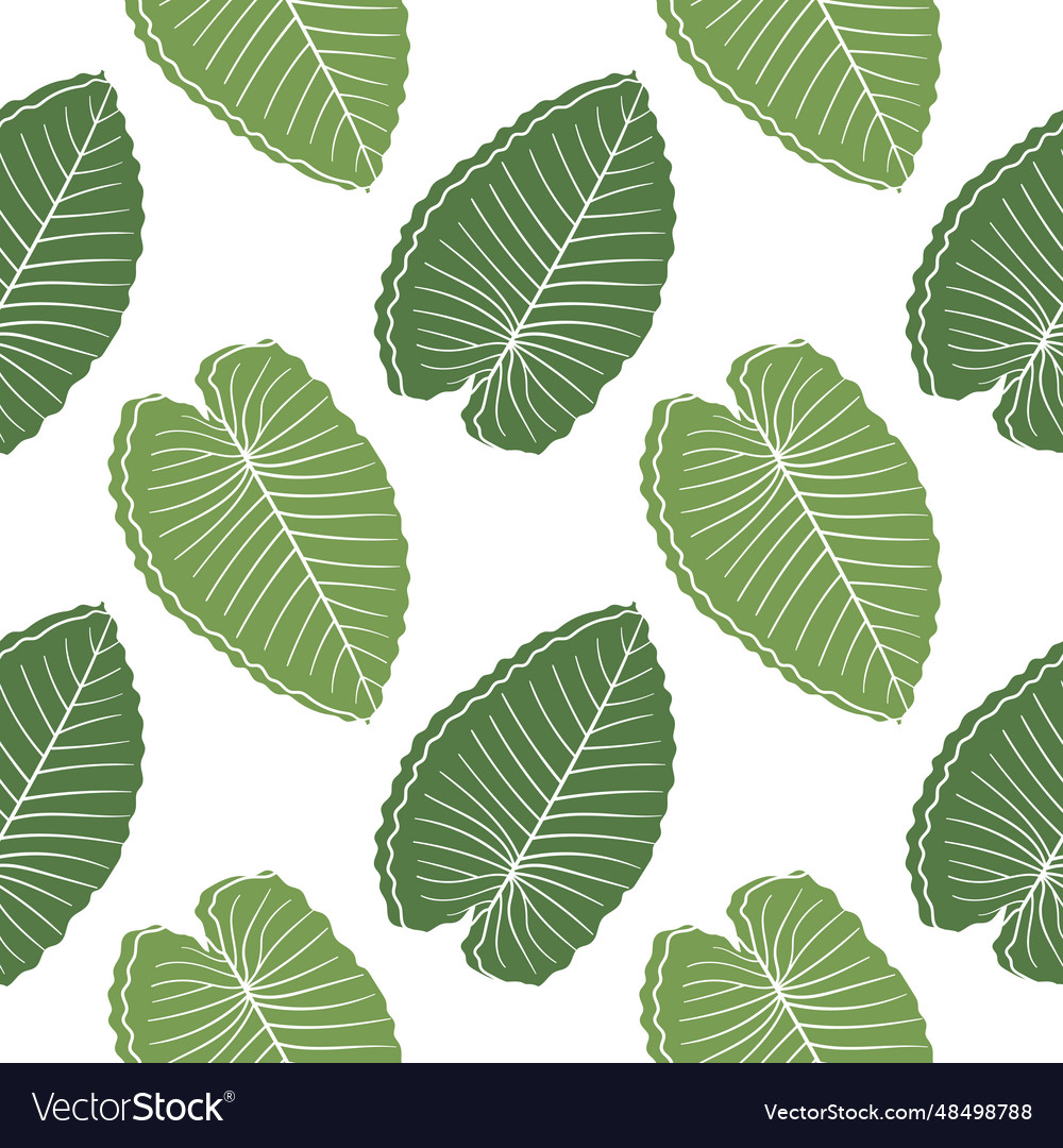 Leaf seamless pattern Vector Image Leaf seamless pattern