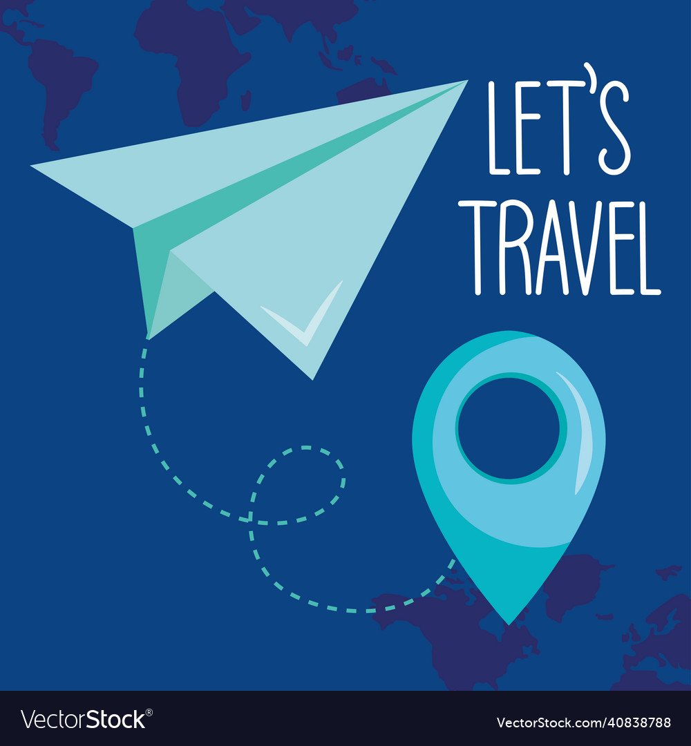 Lets Travel Design Royalty Free Vector Image Vectorstock