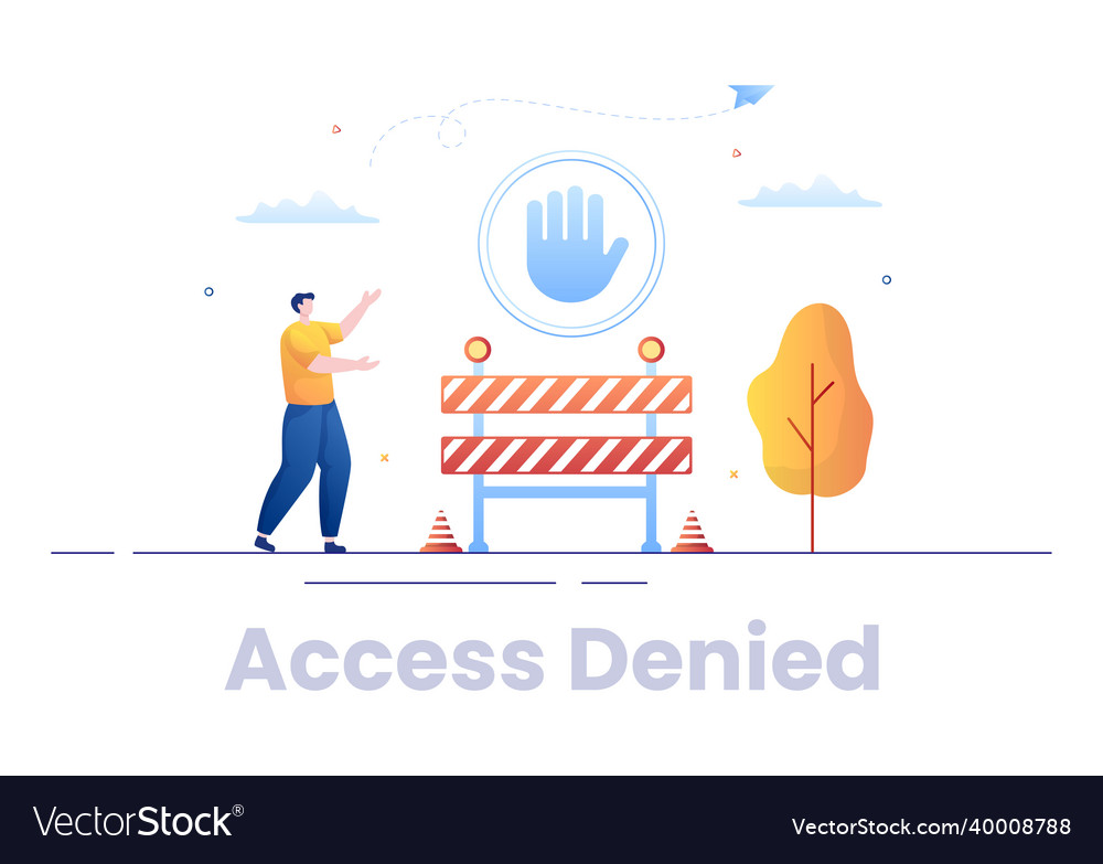 Login access denied system refuses password vector image Login access denied system refuses password
