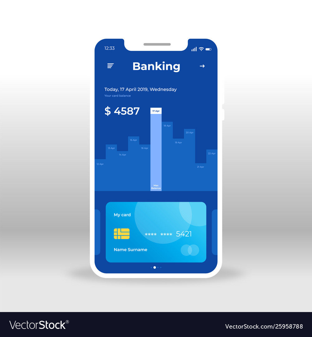 Mobile Banking UI App Screen