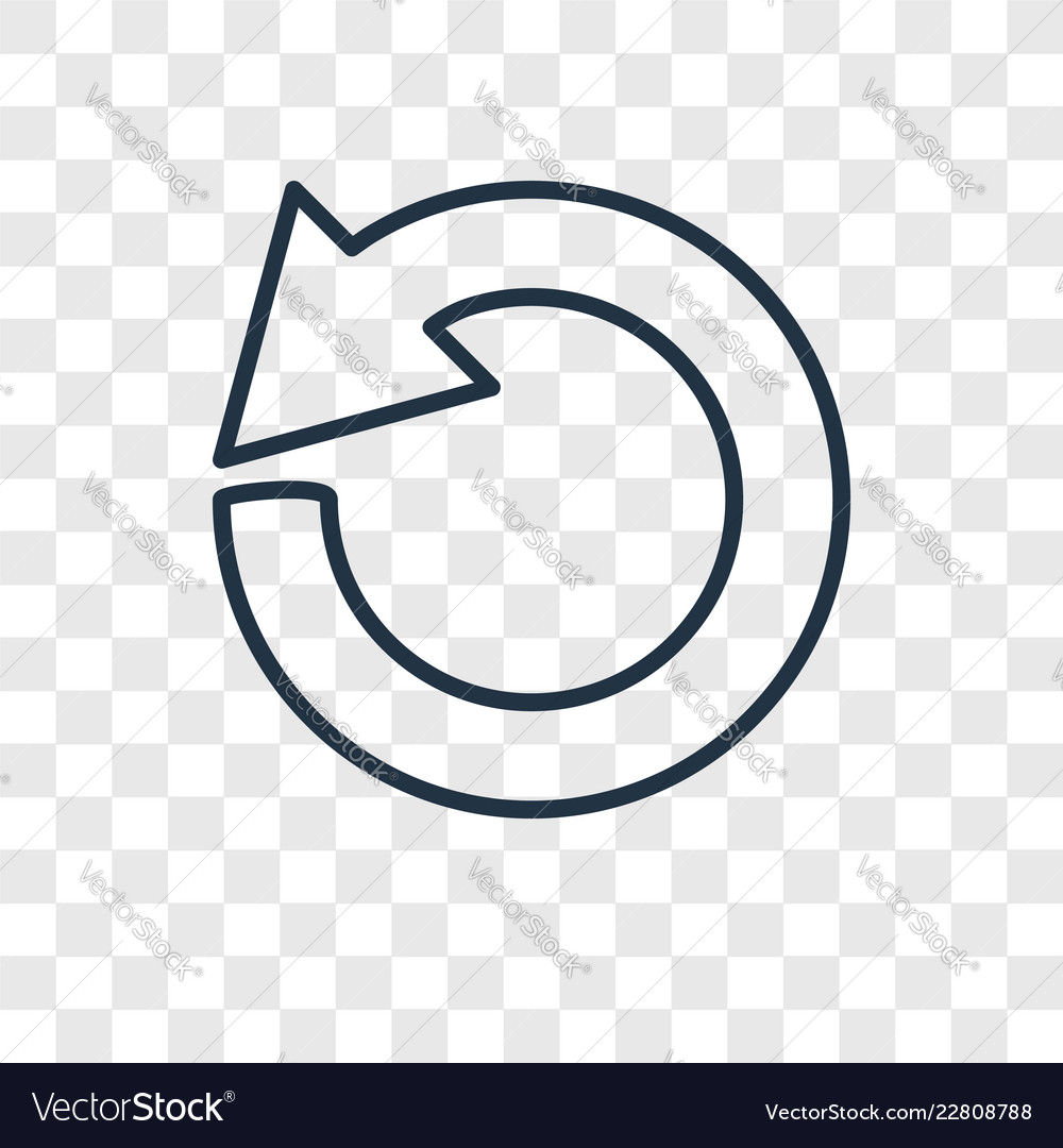 Repeat concept linear icon isolated vector image Repeat concept linear icon isolated