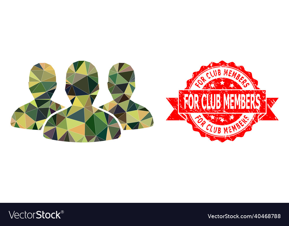 Rubber for club members seal and leader men group