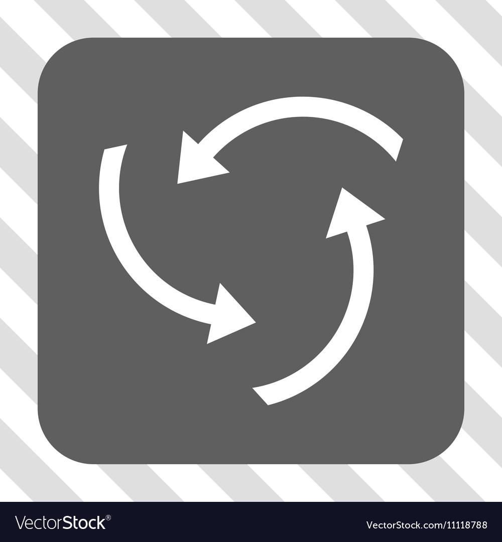 Swirl arrows rounded square button
