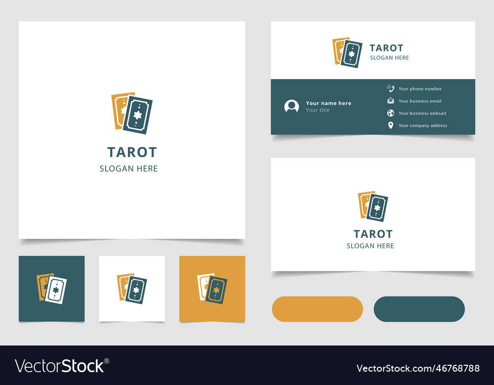 Tarot Logo Design mit bearbeitbarem Slogan Branding