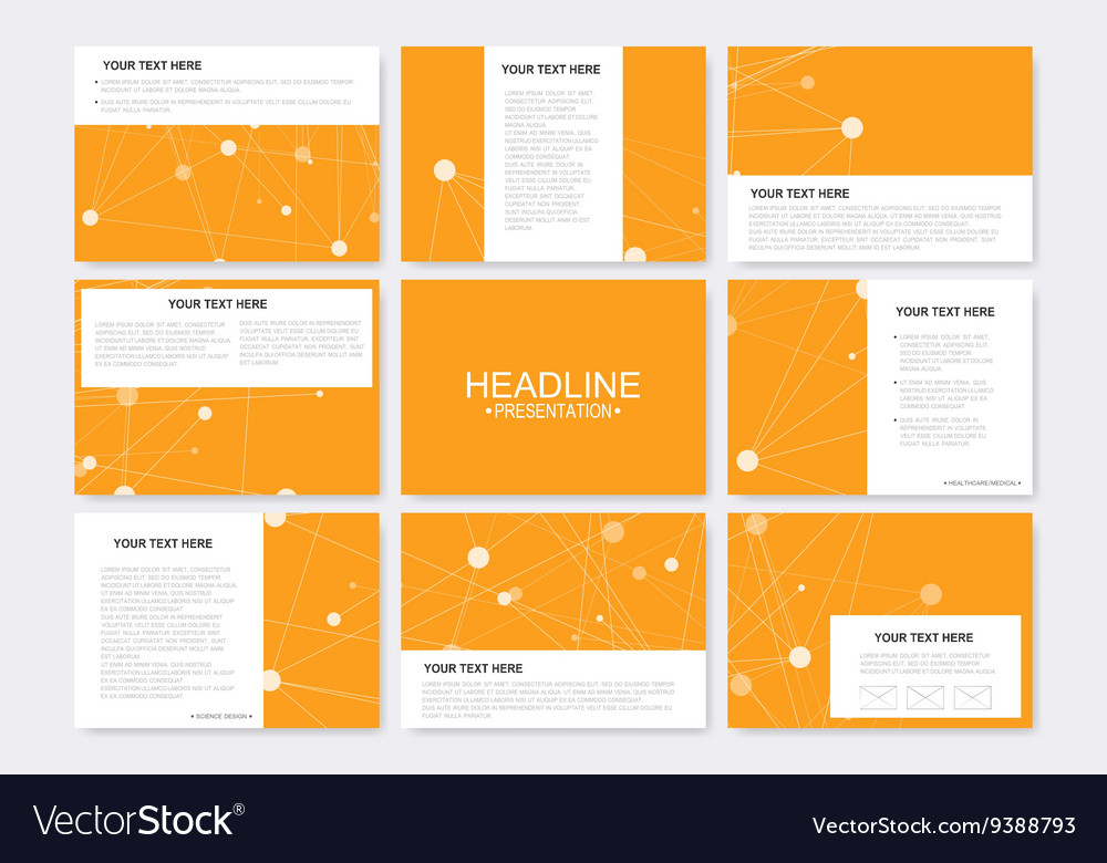 Big set of templates for presentation