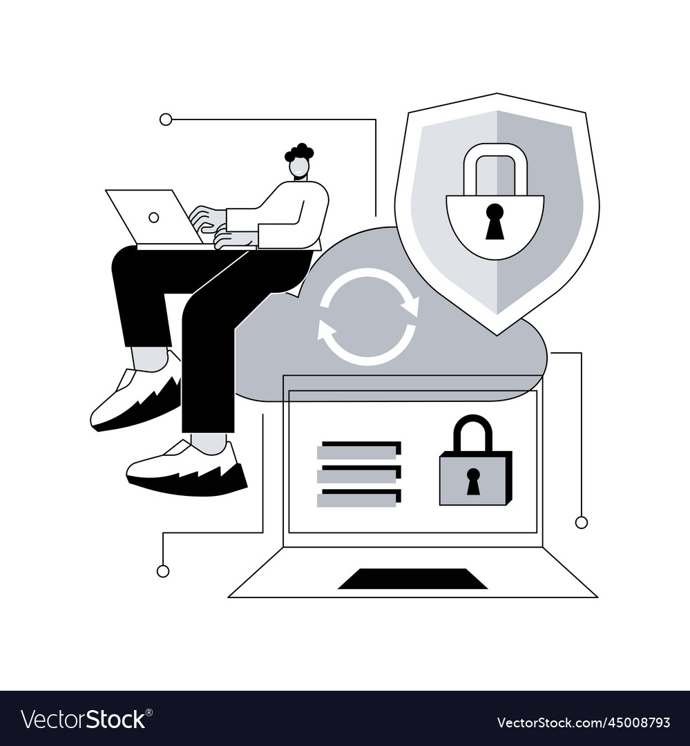 Cloud computing security abstract concept vector image Cloud computing security abstract concept