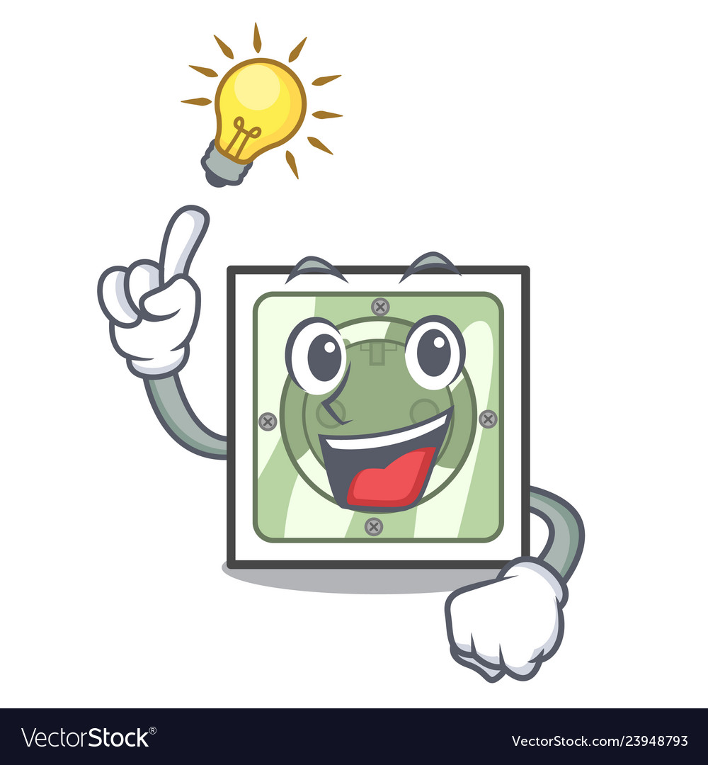 Have an idea power socket isolated with in mascot Vector Image Have an idea power socket isolated with in mascot