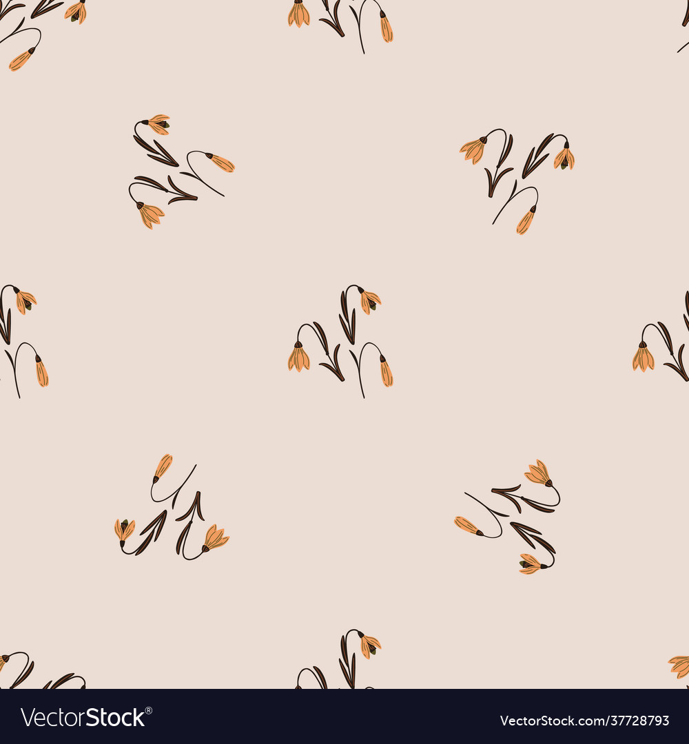 Minimalistic style seamless pattern with orange vector image Minimalistic style seamless pattern with orange