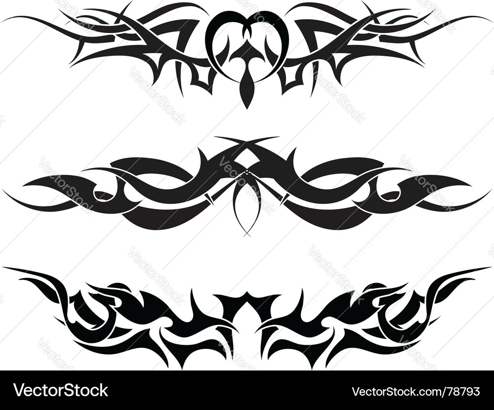 Tattoos set Royalty Free Vector Image - VectorStock