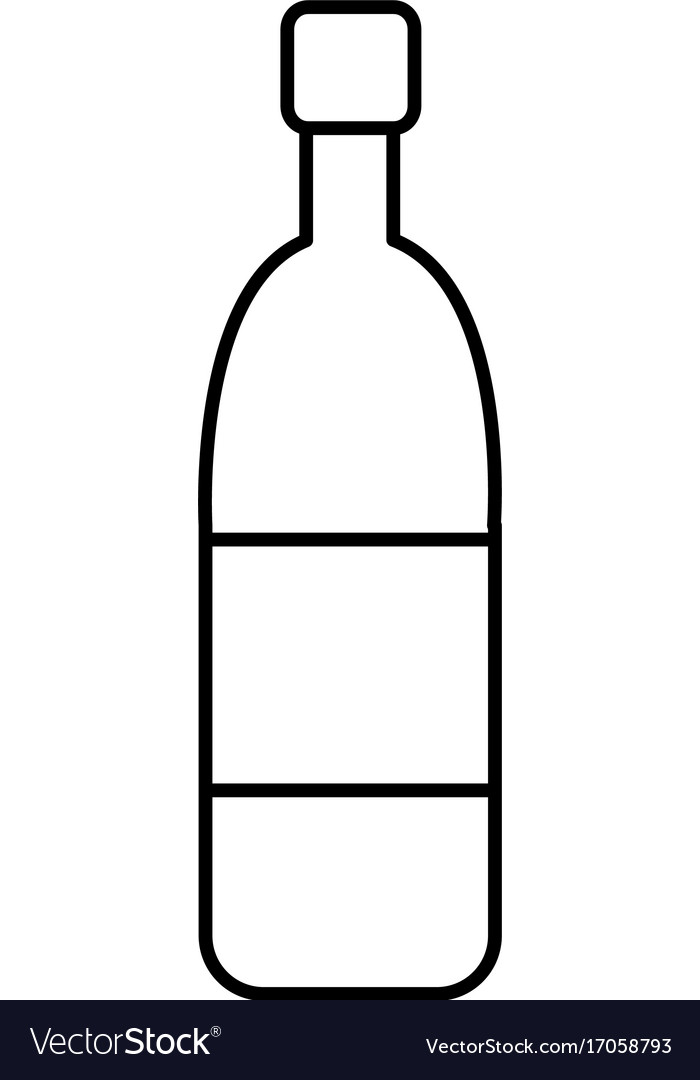 Wine glass bottle drink alcohol cork outline