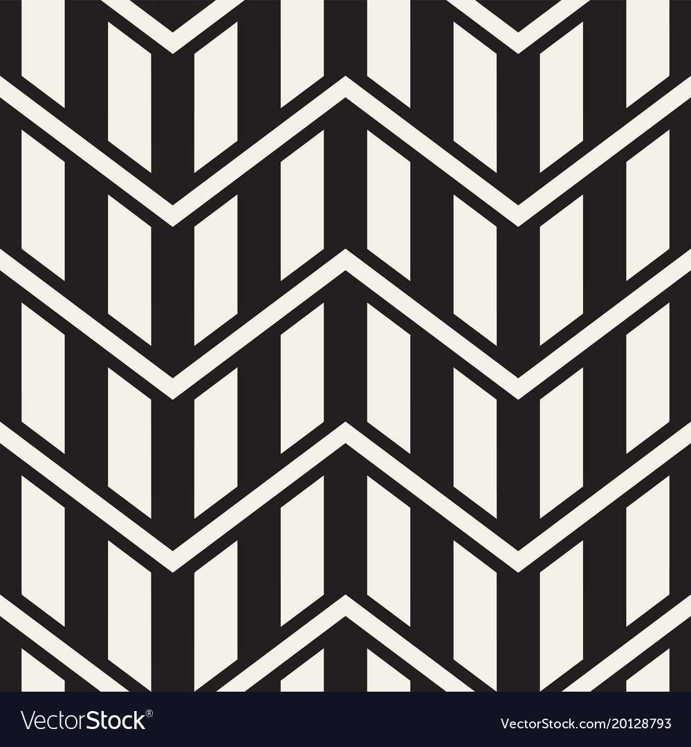 Zigzag Line Pattern - Monochrome