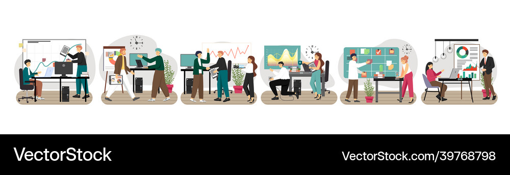 Business people team work Royalty Free Vector Image