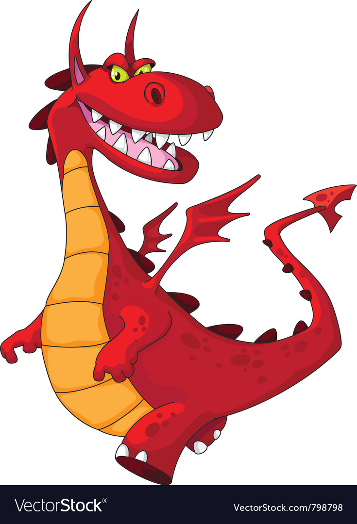 Dragon red Royalty Free Vector Image - VectorStock