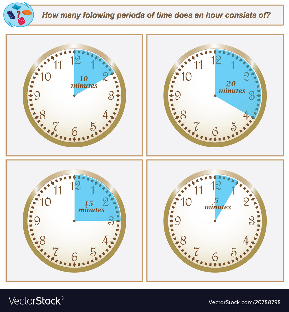 Logical task how many flowing periods of time vector image Logical task how many flowing periods of time