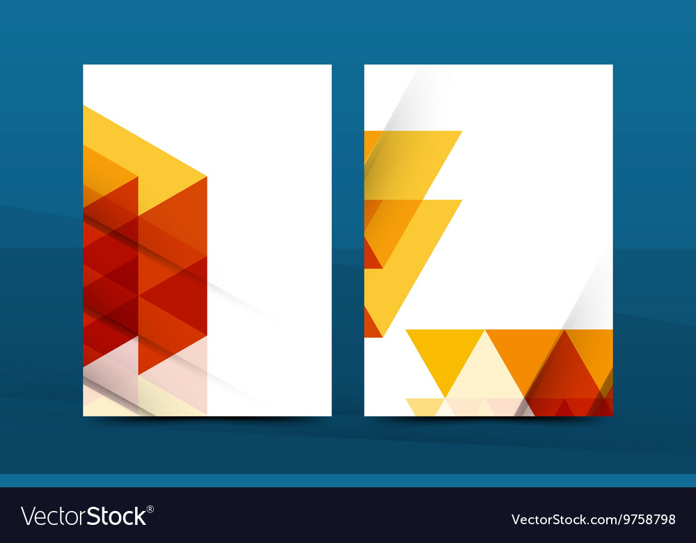 Orange annual report a4 cover brochure template Vector Image