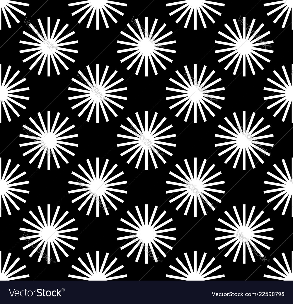 Repetitive pattern with radial-radiating lines