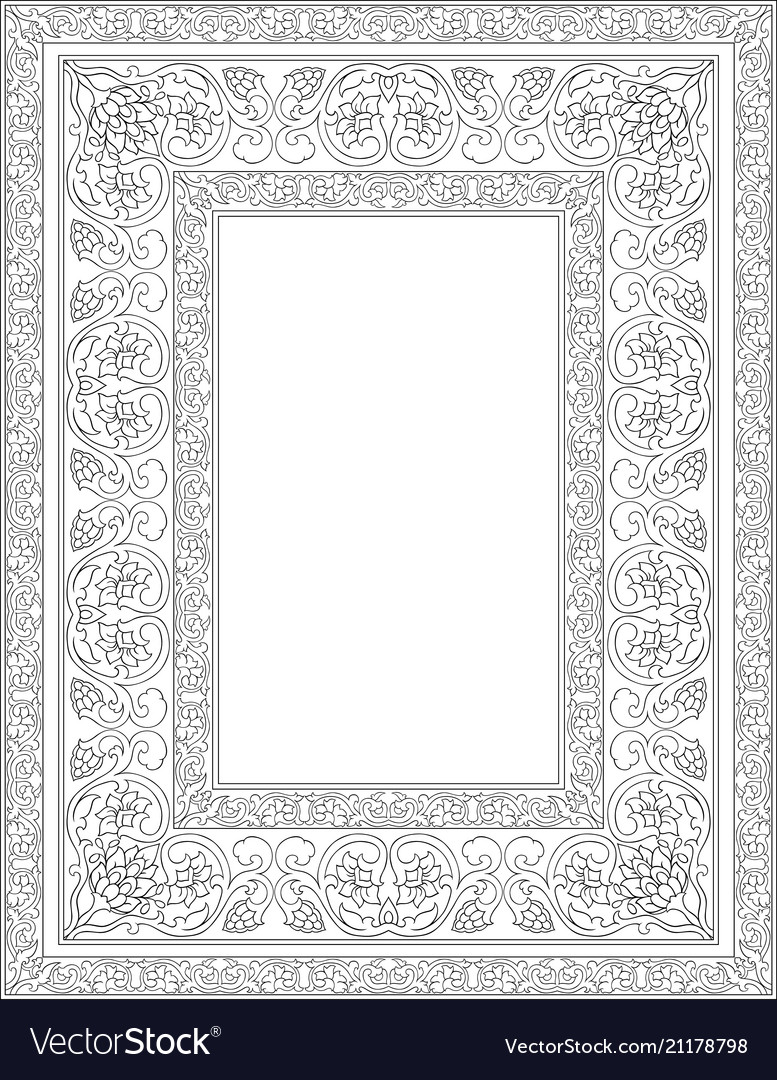 Template for frame Royalty Free Vector Image - VectorStock