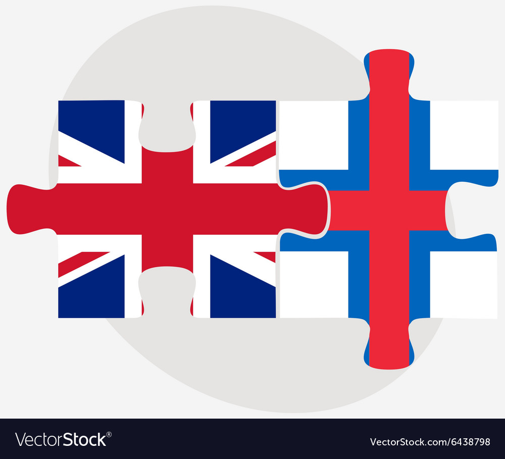 United kingdom and faroe islands flags