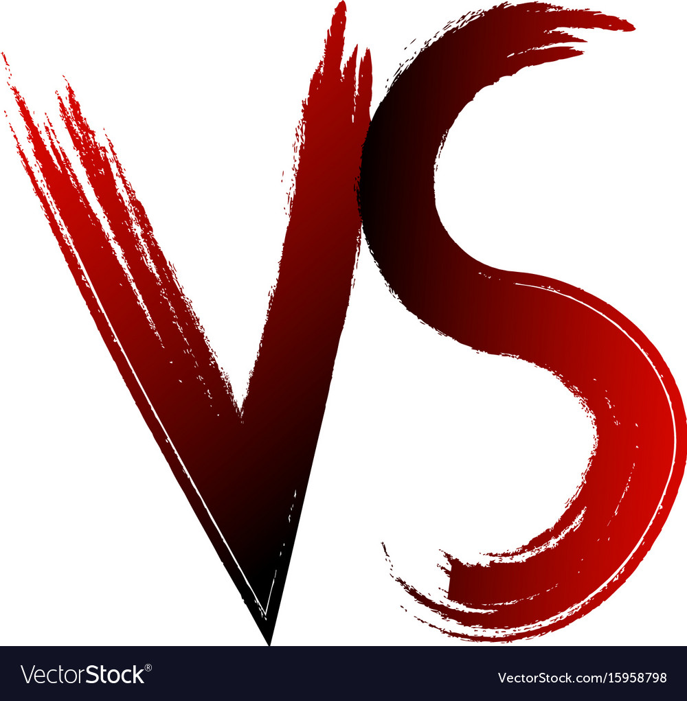 Vs versus letters Royalty Free Vector Image - VectorStock