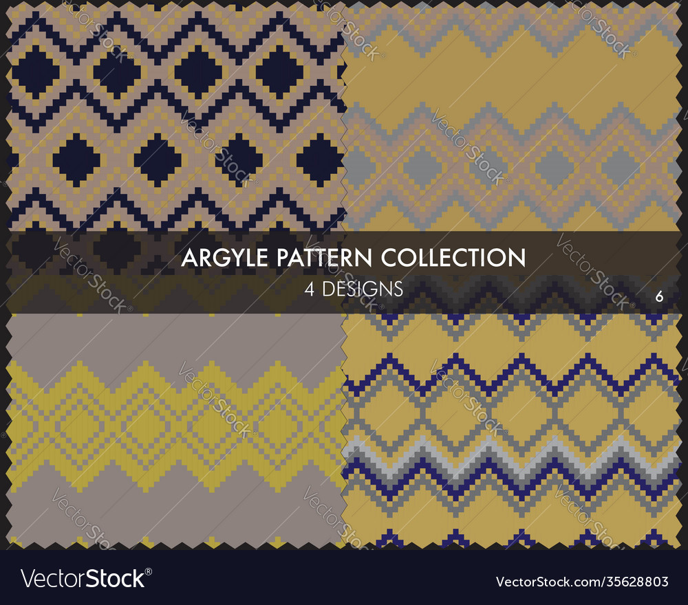 Argyle seamless pattern collection