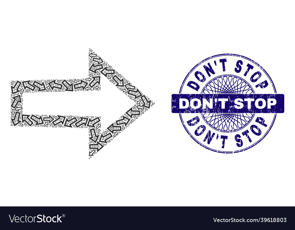 Arrow right recursive composition vector image Arrow right recursive composition