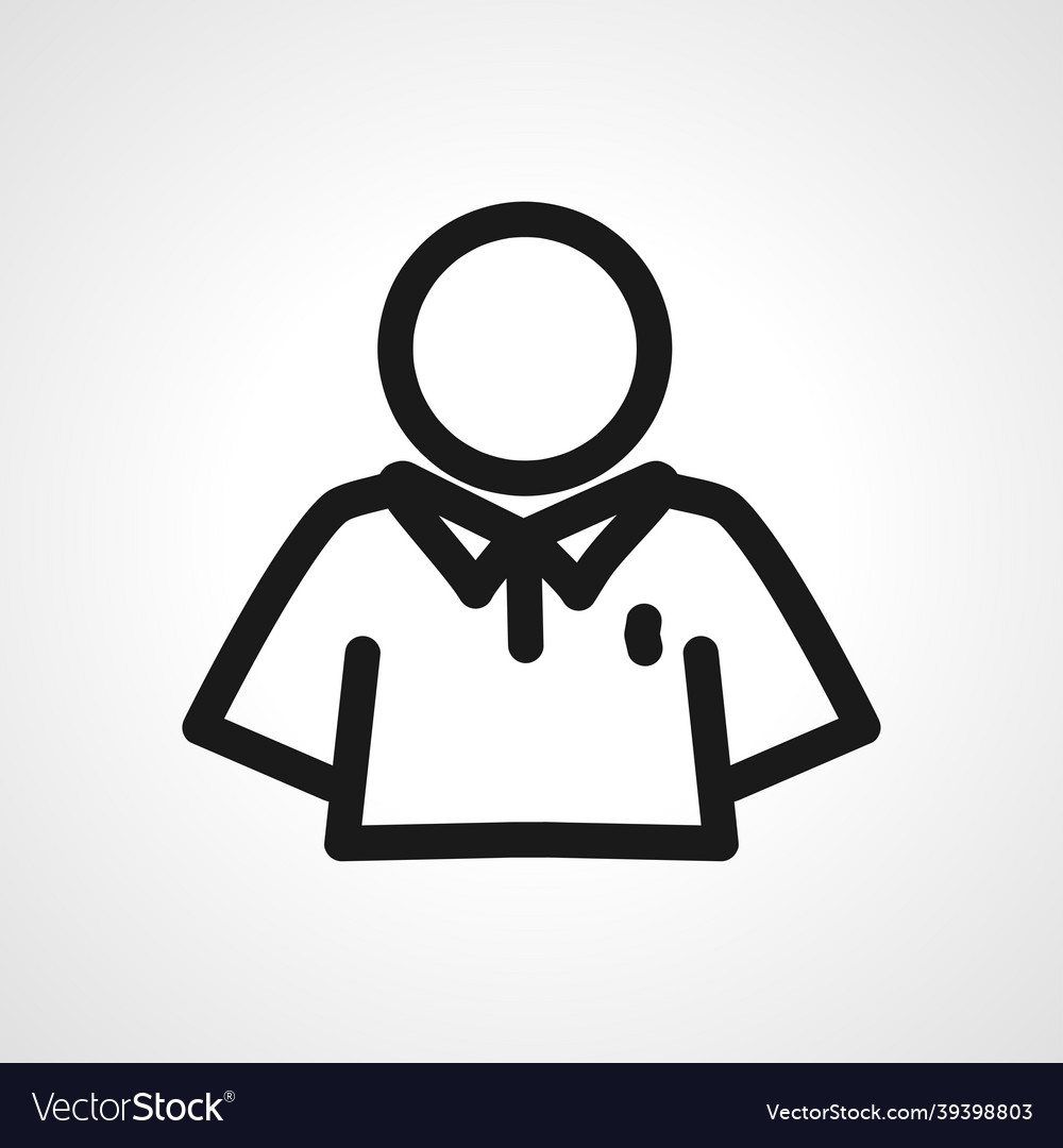 Avatar line icon user linear outline
