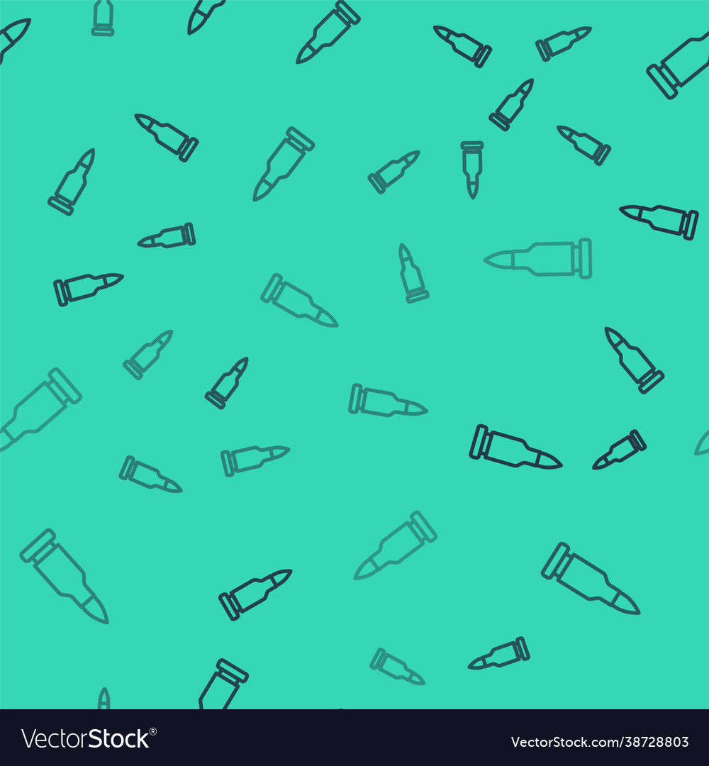 Black line bullet icon isolated seamless pattern vector image Black line bullet icon isolated seamless pattern