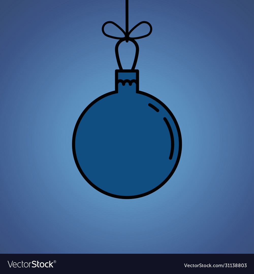 Christmas ball classic blue background