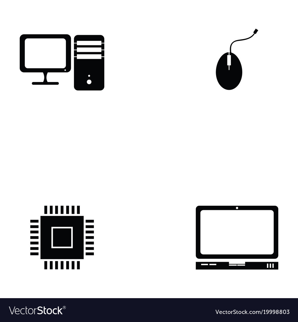 Computer hardware icon set