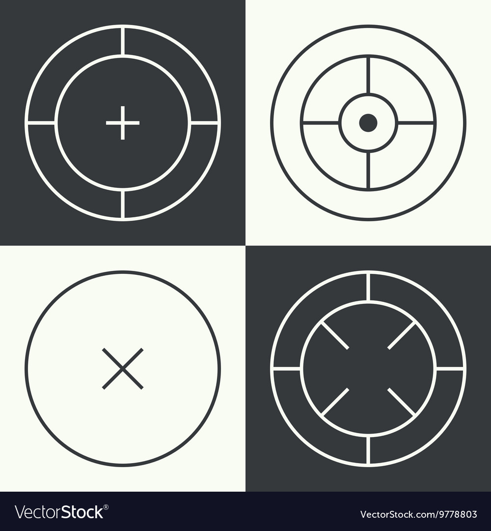 Different types of crosshair Royalty Free Vector Image