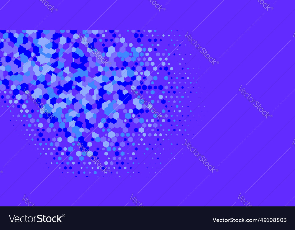 Geometric multi size hexagon with color