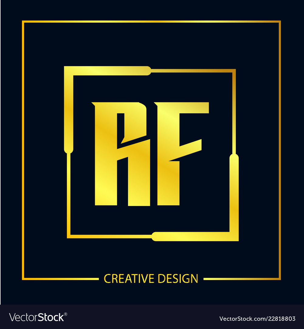 Initial letter rf logo template design