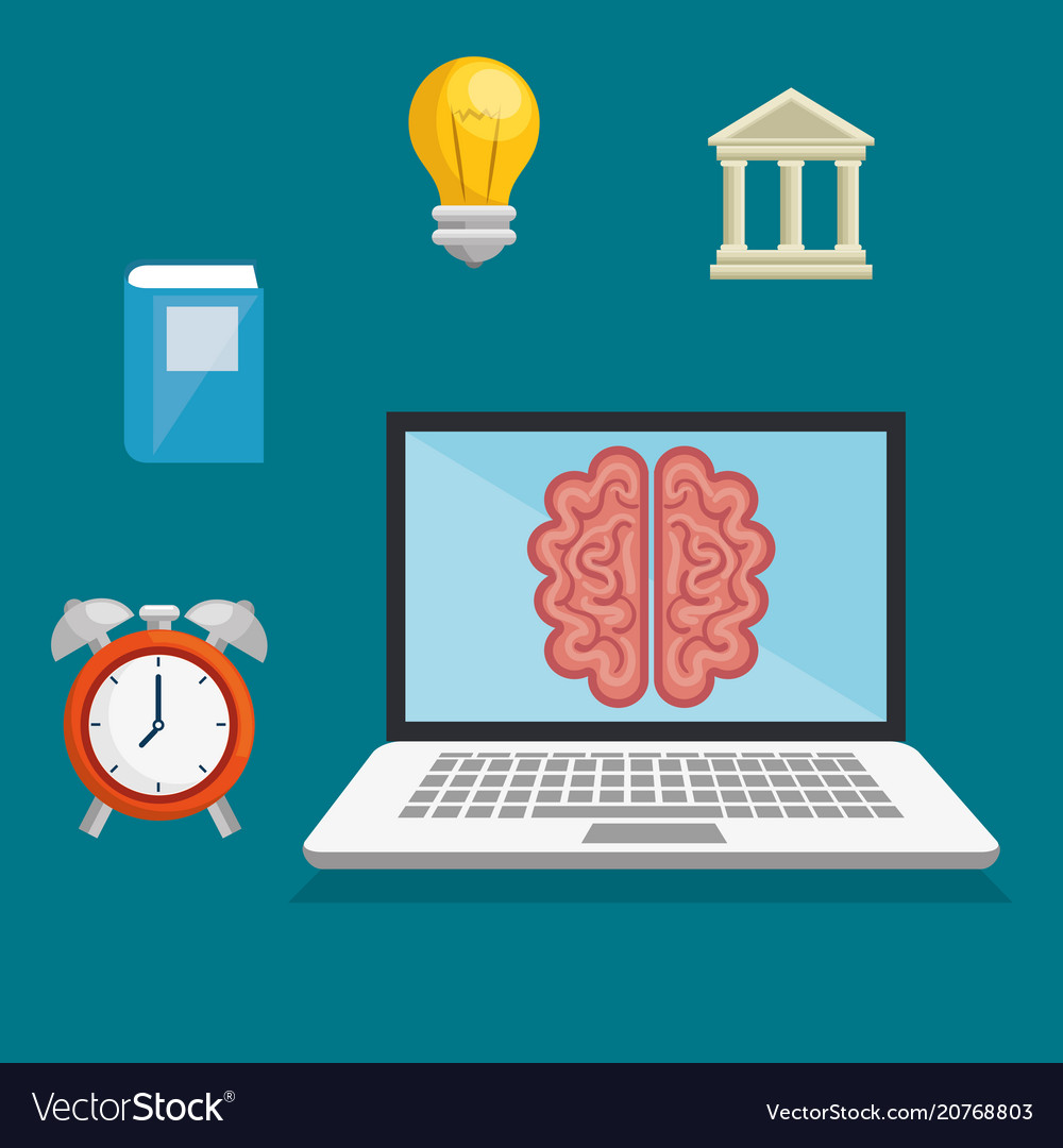 Laptop computer with easy learning icons
