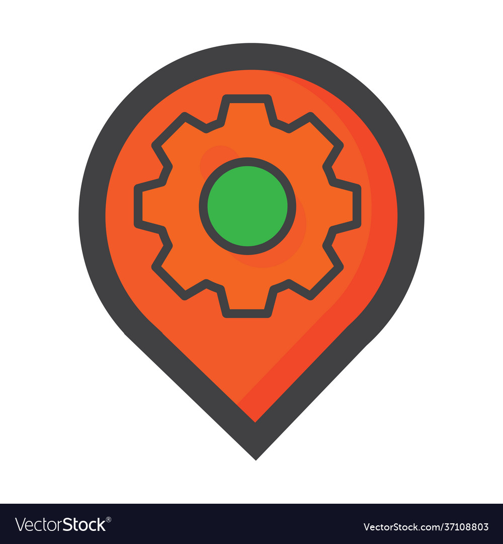 Location with setting icon can use vector image Location with setting icon can use