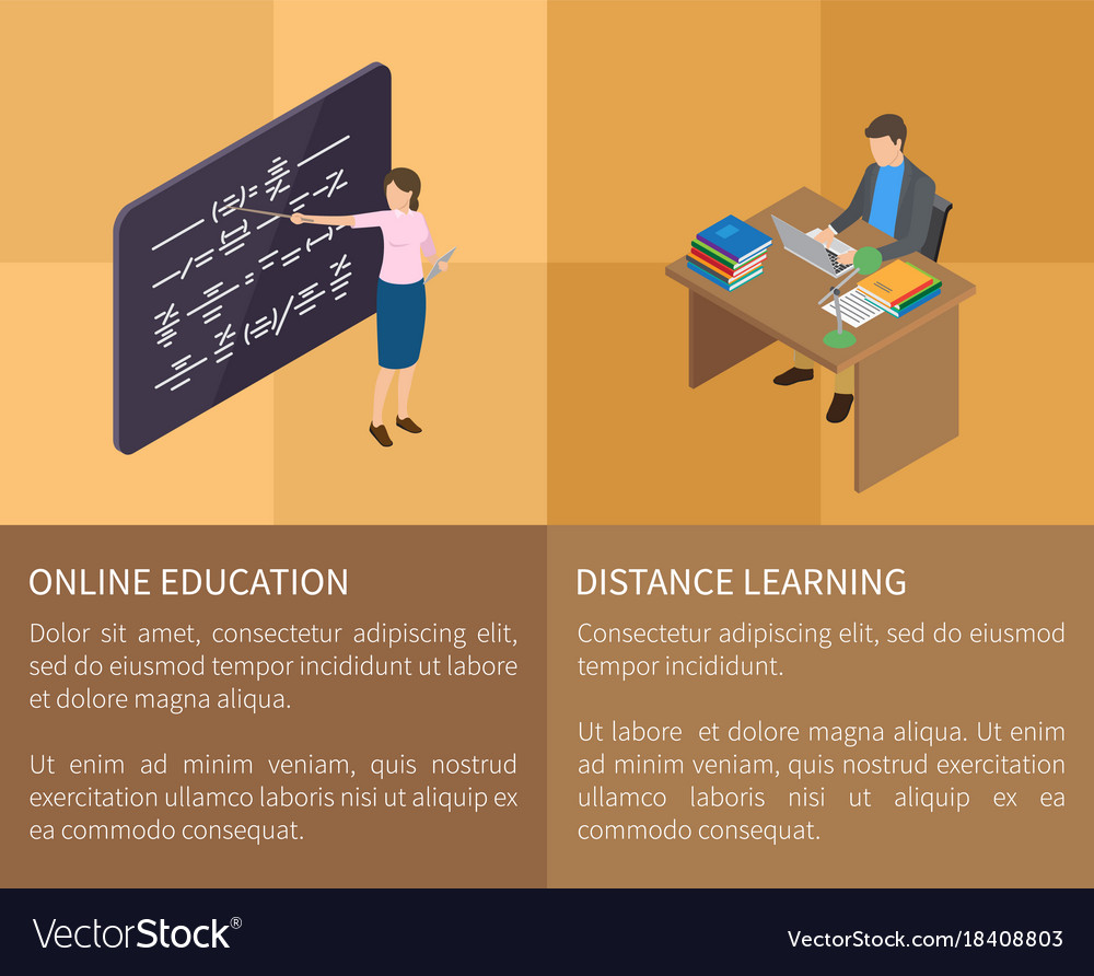 Online education and distance learning poster