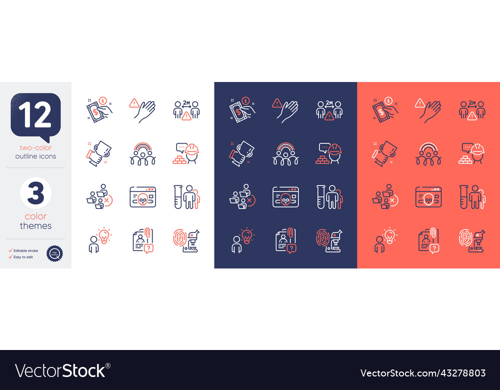 Set of payment method dont touch and build line vector image Set of payment method dont touch and build line