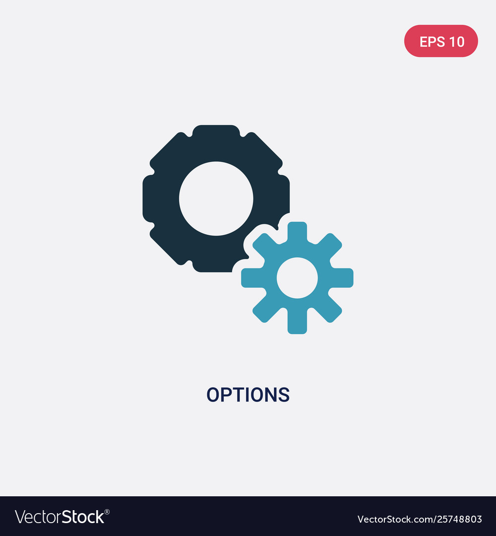 Two color options icon from social media