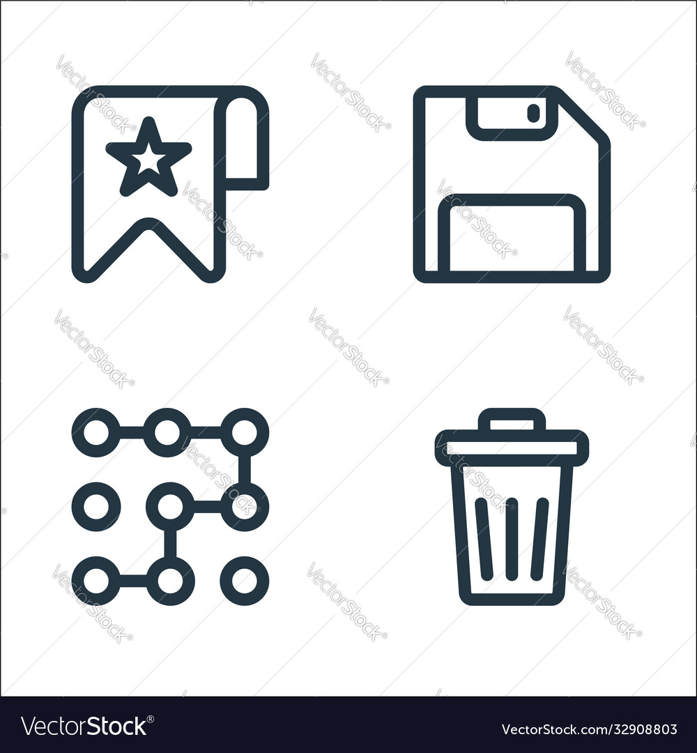 Ui line icons linear set quality
