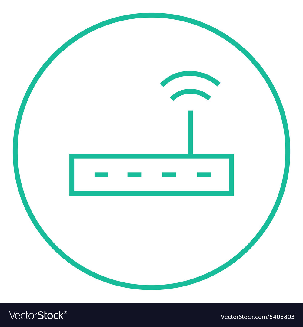 Wireless router line icon