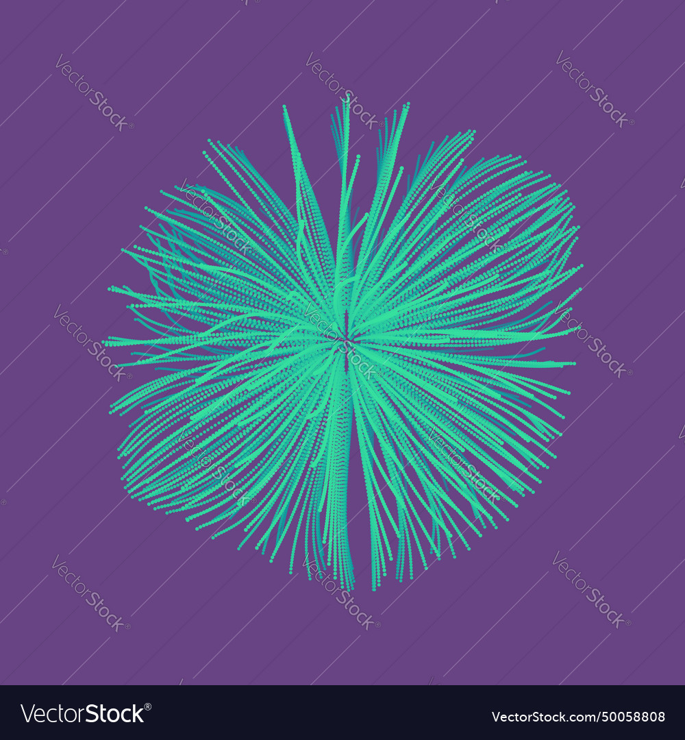 Array with dynamic particles 3d futuristic vector image Array with dynamic particles 3d futuristic