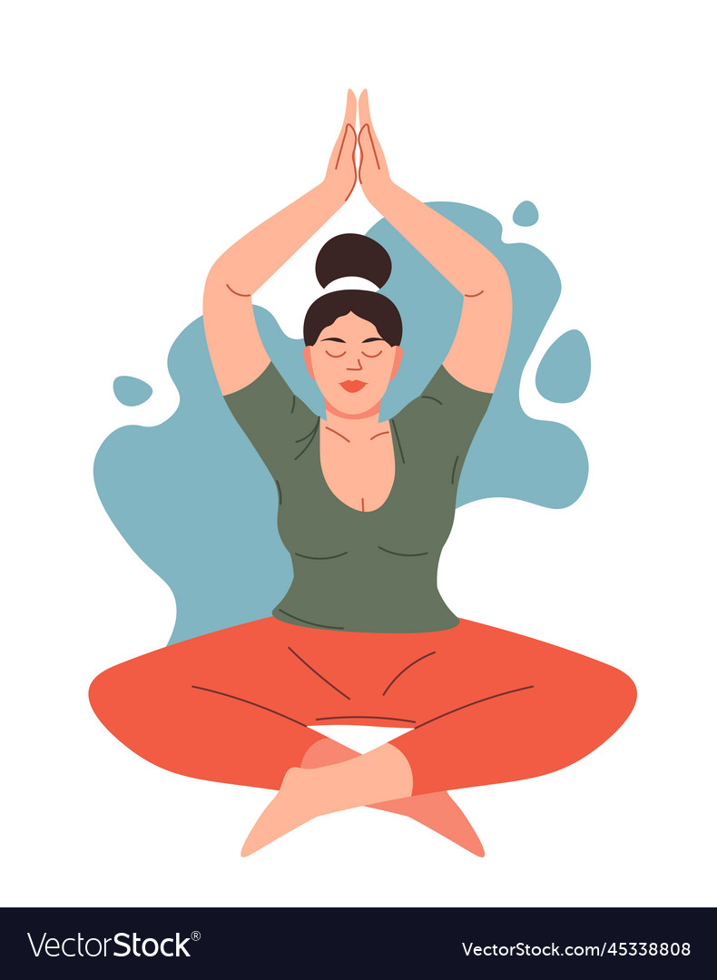 Balance and meditation resting woman doing yoga Vector Image