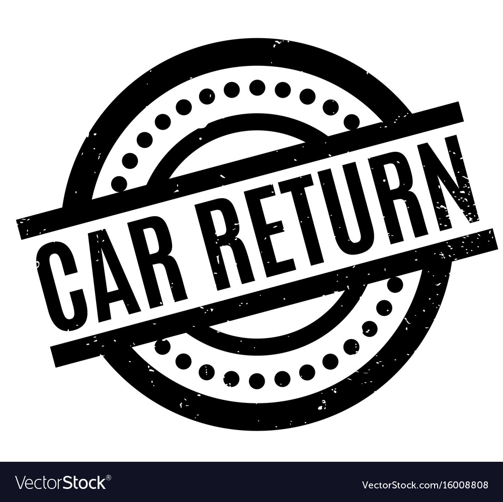 Car return rubber stamp