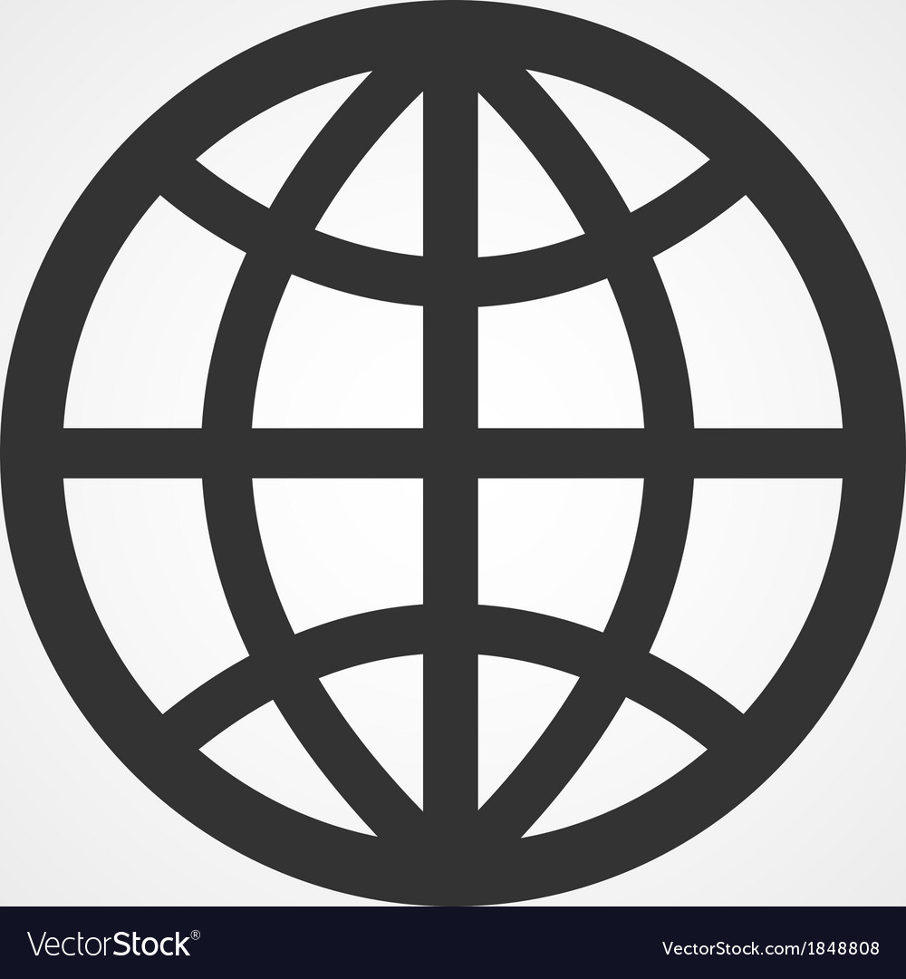 Download Earth Globe icon flat design Royalty Free Vector Image