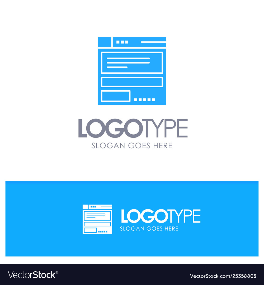 File browser computing code blue logo vector image File browser computing code blue logo