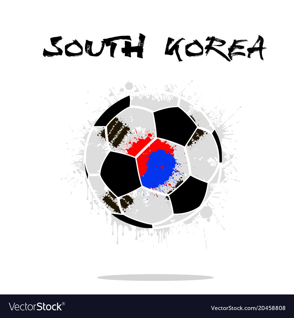 Flag of south korea as an abstract soccer ball Vector Image