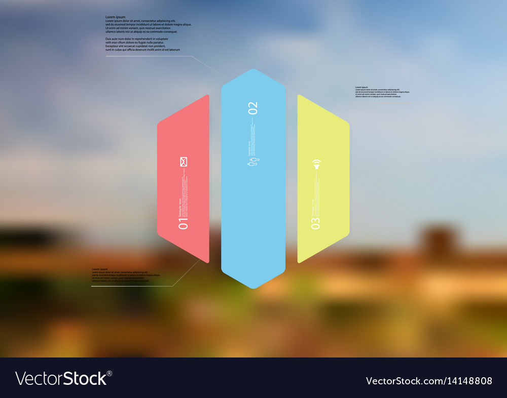 Infographic template with hexagon vertically