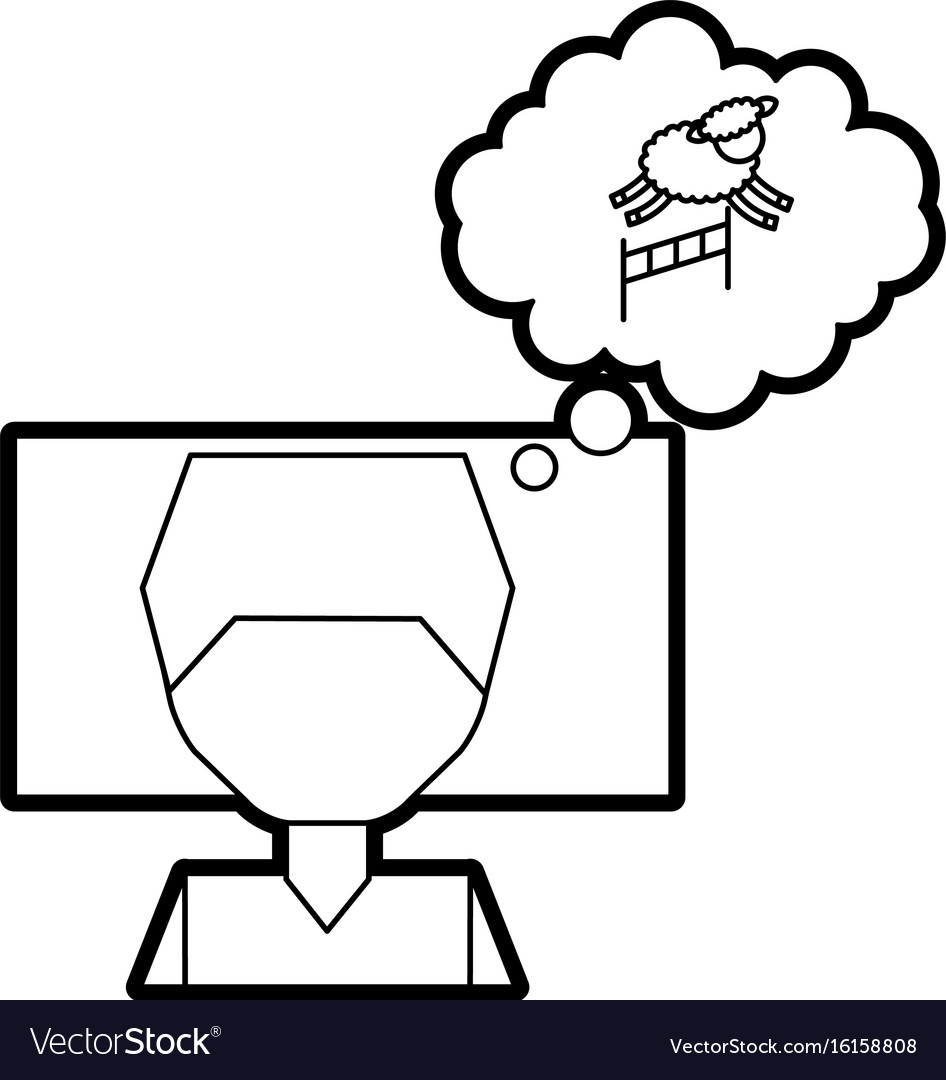 Man counting sheep to sleep